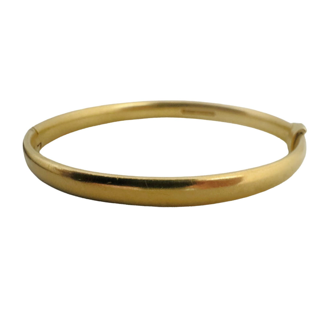 Charles Green & Sons 18k Yellow Gold 35g Solid Heavy Vintage Bangle Bracelet 7"