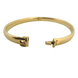Charles Green & Sons 18k Yellow Gold 35g Solid Heavy Vintage Bangle Bracelet 7"