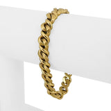 Chiampesan 18k Yellow Gold 41.2g Solid Heavy Fancy Curb Link Bracelet Italy 7"