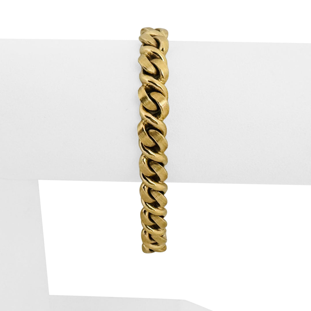 Chiampesan 18k Yellow Gold 41.2g Solid Heavy Fancy Curb Link Bracelet Italy 7"