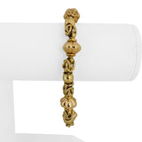 18k Yellow Gold 32g Heavy Vintage Fancy Link Bracelet Italy 8"