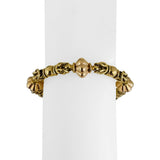 18k Yellow Gold 32g Heavy Vintage Fancy Link Bracelet Italy 8"