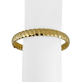 14kk Yellow Gold 14.2g Ladies Large 9mm Spiral Bangle Bracelet 8.25"