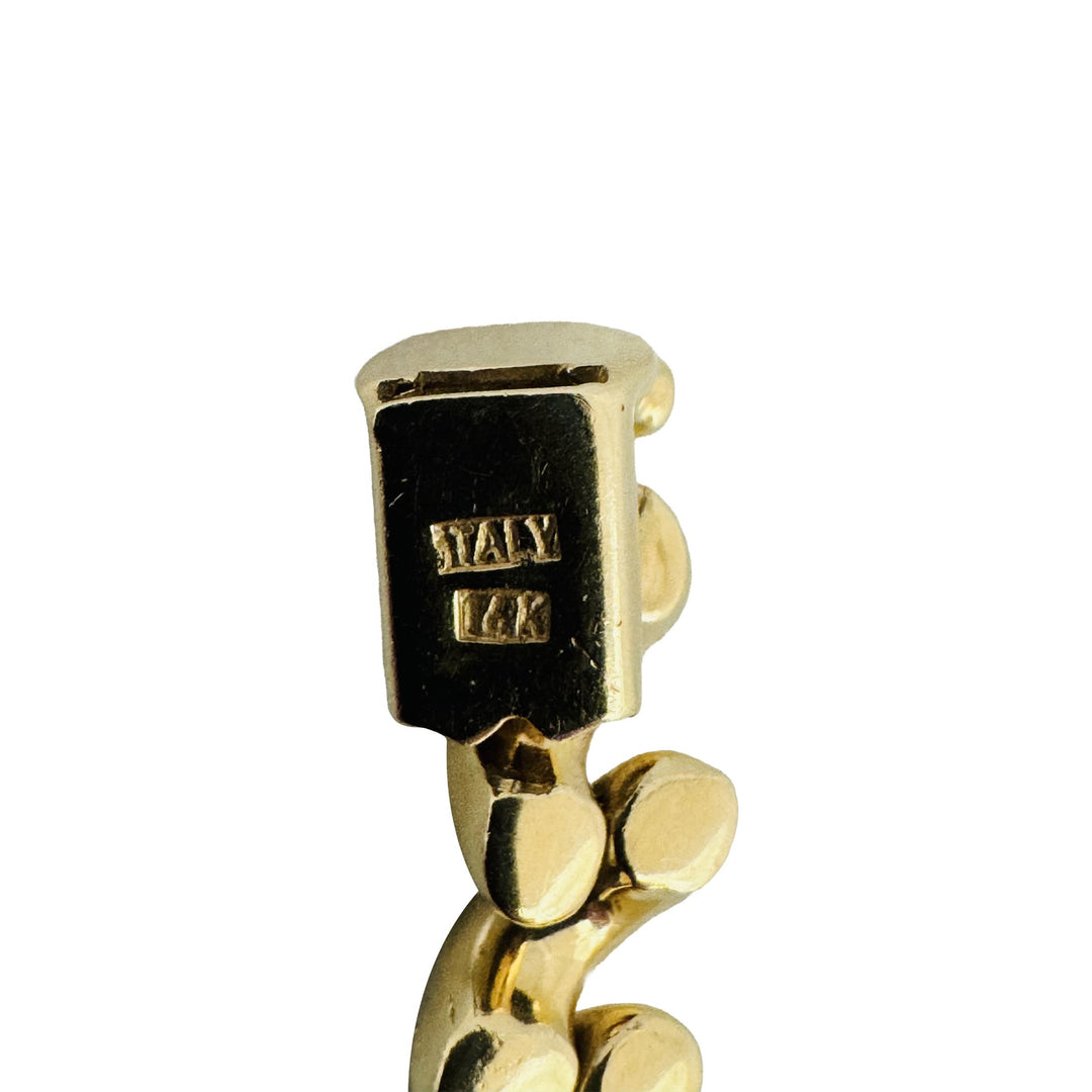 14k Yellow Gold 23.5g Ladies Polished 7mm San Marco Link Bracelet Italy 7"