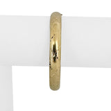 14k Yellow Gold 11.3g Ladies Polished 8mm Diamond Cut Bangle Bracelet 7"