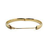 14k Yellow Gold 11.3g Ladies Polished 8mm Diamond Cut Bangle Bracelet 7"