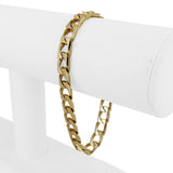 14k Yellow Gold 23g Solid Vintage 7mm Squared Curb Link Bracelet Italy 7.75"