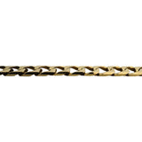 14k Yellow Gold 23g Solid Vintage 7mm Squared Curb Link Bracelet Italy 7.75"