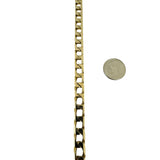 14k Yellow Gold 23g Solid Vintage 7mm Squared Curb Link Bracelet Italy 7.75"