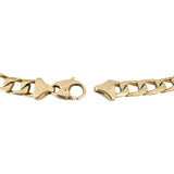 14k Yellow Gold 23g Solid Vintage 7mm Squared Curb Link Bracelet Italy 7.75"