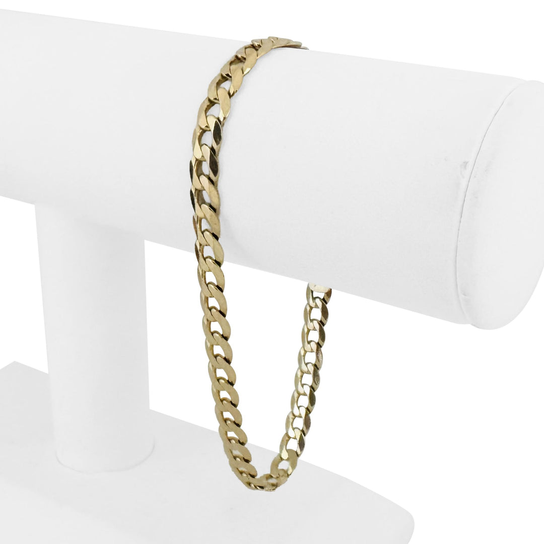 14k Yellow Gold 12g Solid Men's 6mm Curb Link Bracelet South Africa 8.5"