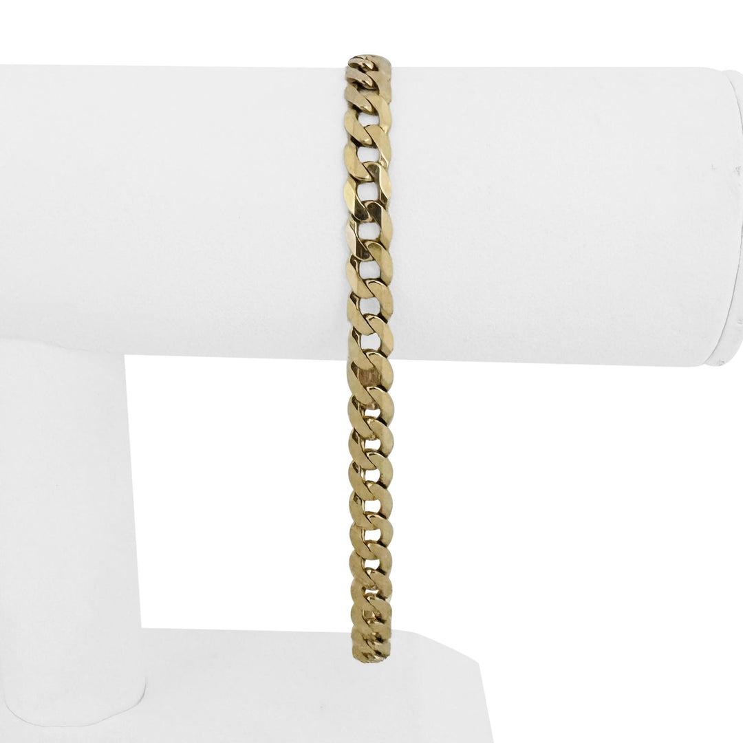 14k Yellow Gold 12g Solid Men's 6mm Curb Link Bracelet South Africa 8.5"