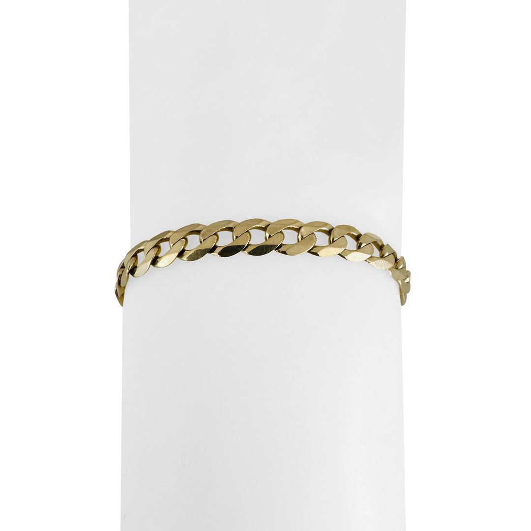 14k Yellow Gold 12g Solid Men's 6mm Curb Link Bracelet South Africa 8.5"