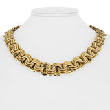 14K Yellow Gold 65g Heavy 14mm Triple Curb Link Necklace Italy 18.5"