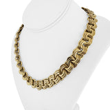 14K Yellow Gold 65g Heavy 14mm Triple Curb Link Necklace Italy 18.5"