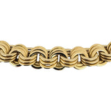 14K Yellow Gold 65g Heavy 14mm Triple Curb Link Necklace Italy 18.5"