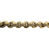 14K Yellow Gold 65g Heavy 14mm Triple Curb Link Necklace Italy 18.5"