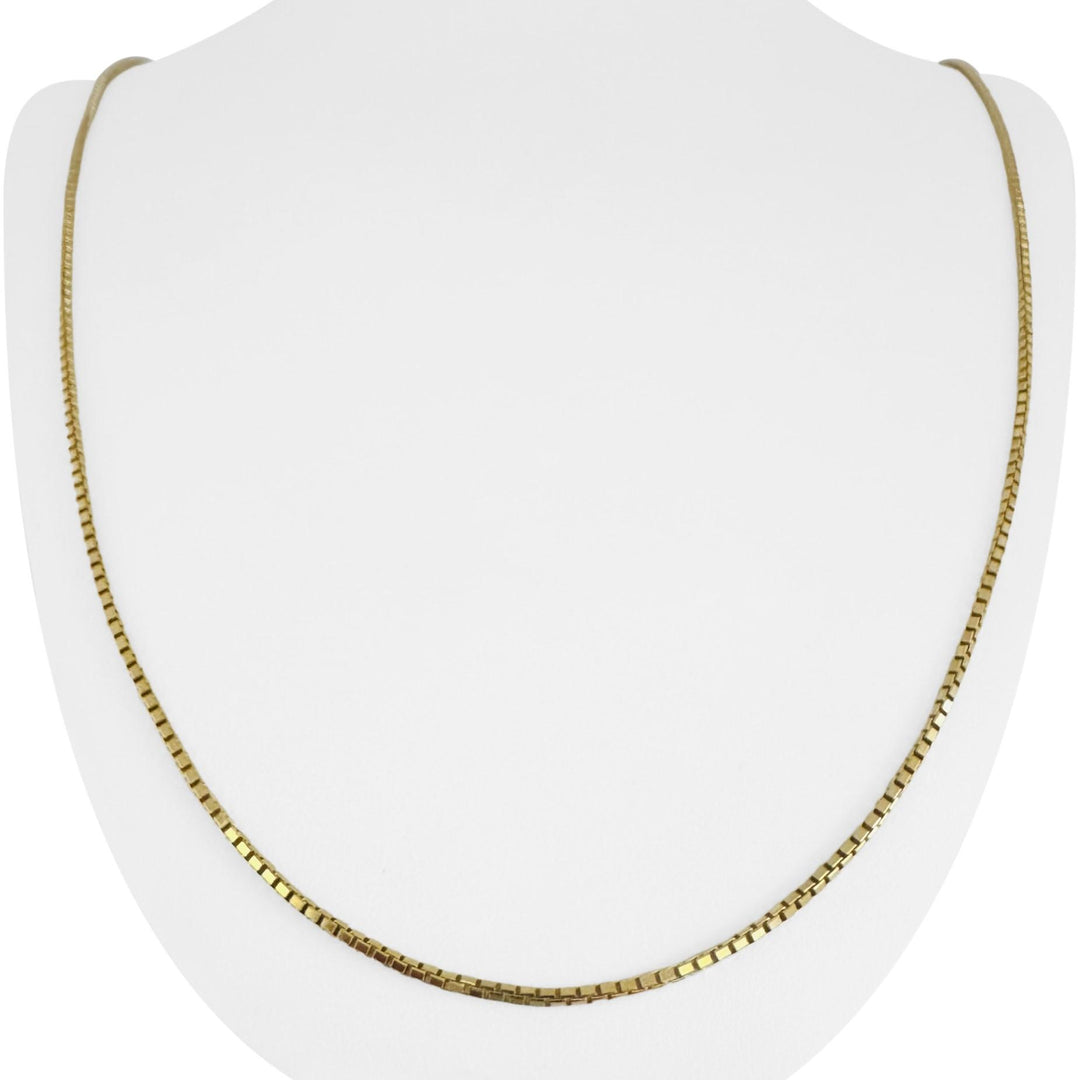 14k Yellow Gold 11g Solid Long 1.5mm Box Link Chain Necklace Italy 30"