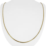 14k Yellow Gold 11g Solid Long 1.5mm Box Link Chain Necklace Italy 30"