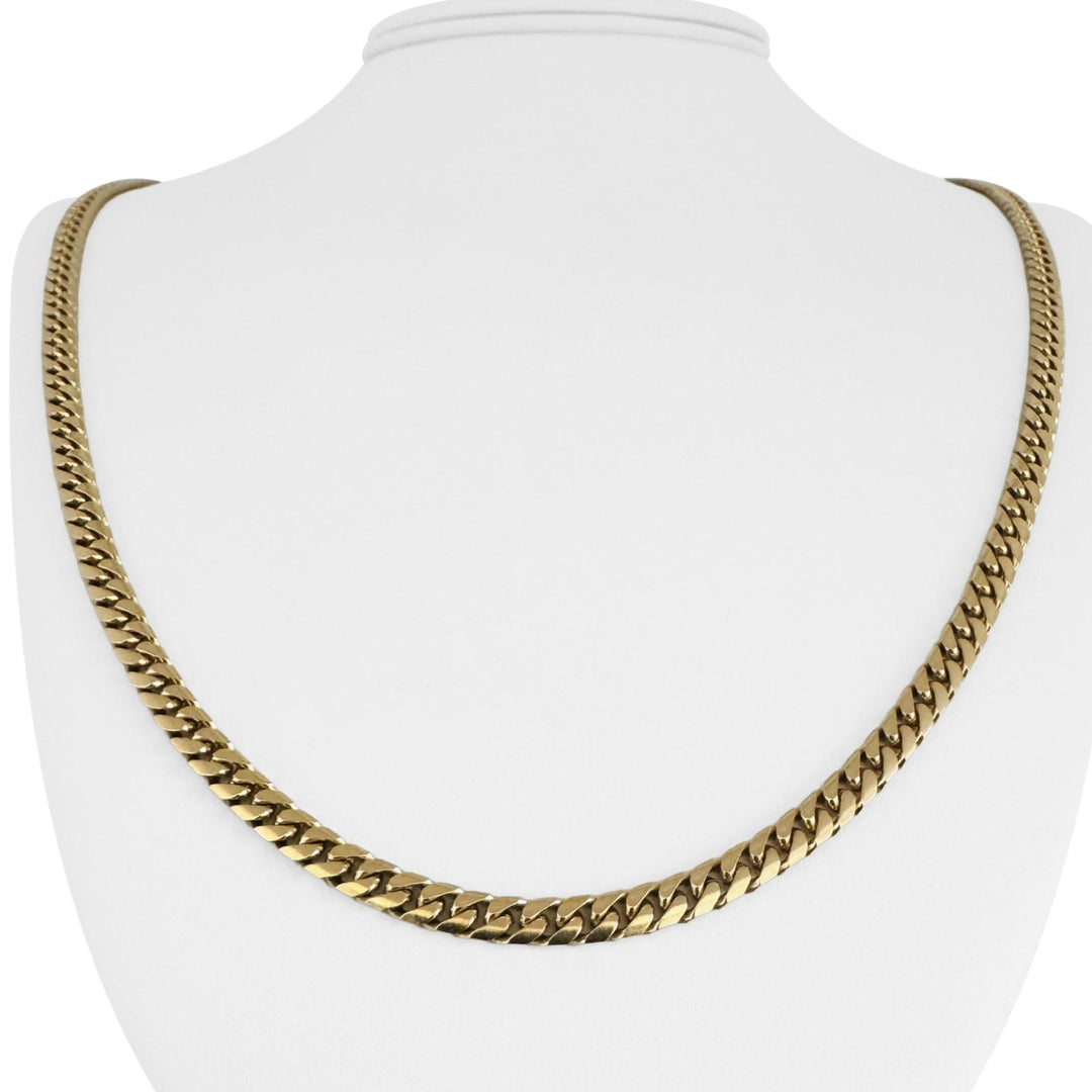 14k Yellow Gold 33.5g Solid Heavy 4.5mm Cuban Link Chain Necklace 24"