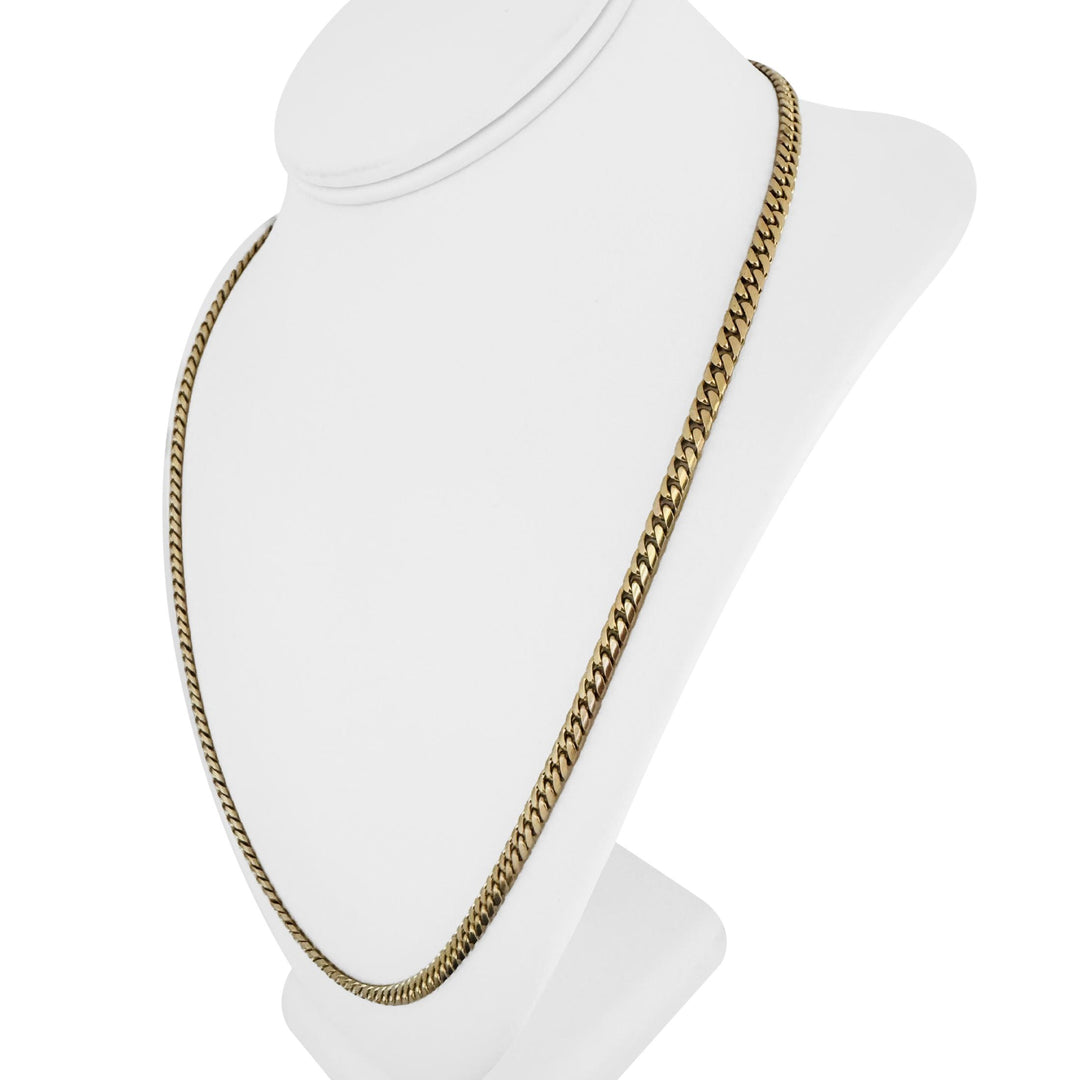 14k Yellow Gold 33.5g Solid Heavy 4.5mm Cuban Link Chain Necklace 24"