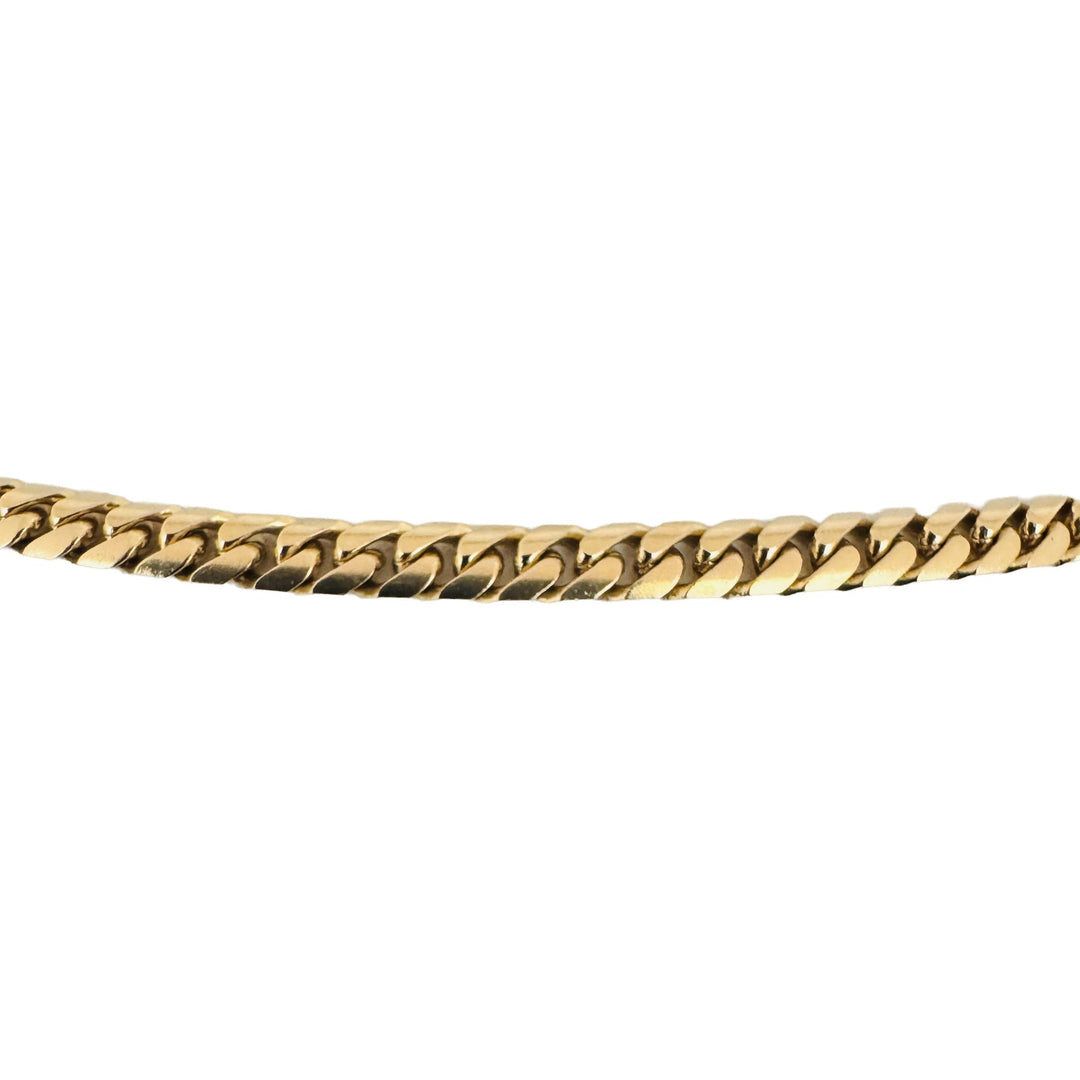 14k Yellow Gold 33.5g Solid Heavy 4.5mm Cuban Link Chain Necklace 24"