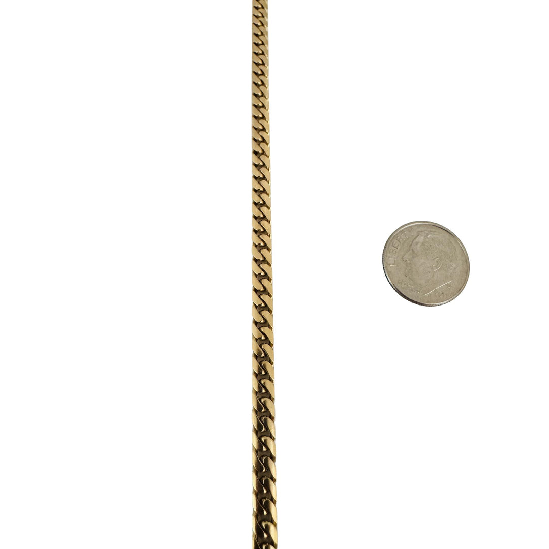 14k Yellow Gold 33.5g Solid Heavy 4.5mm Cuban Link Chain Necklace 24"