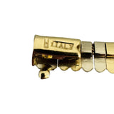 14k Yellow and White Gold 24g Greek Key Cleopatra Link Necklace Italy 17"