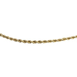 14k Yellow Gold 10g Solid Ladies 2.5mm Diamond Cut Rope Chain Necklace 18"