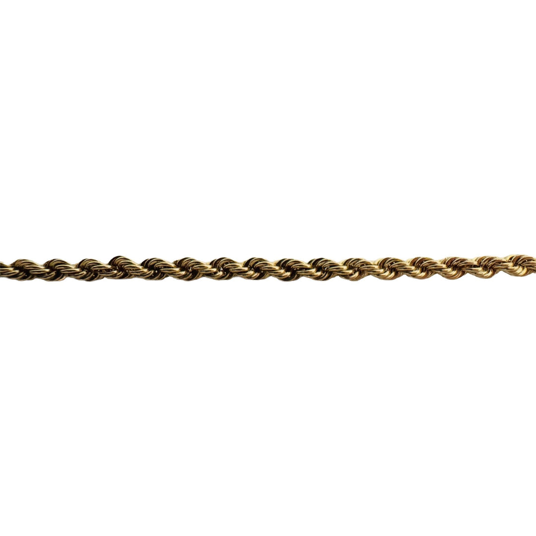 14k Yellow Gold 10g Solid Ladies 2.5mm Diamond Cut Rope Chain Necklace 18"