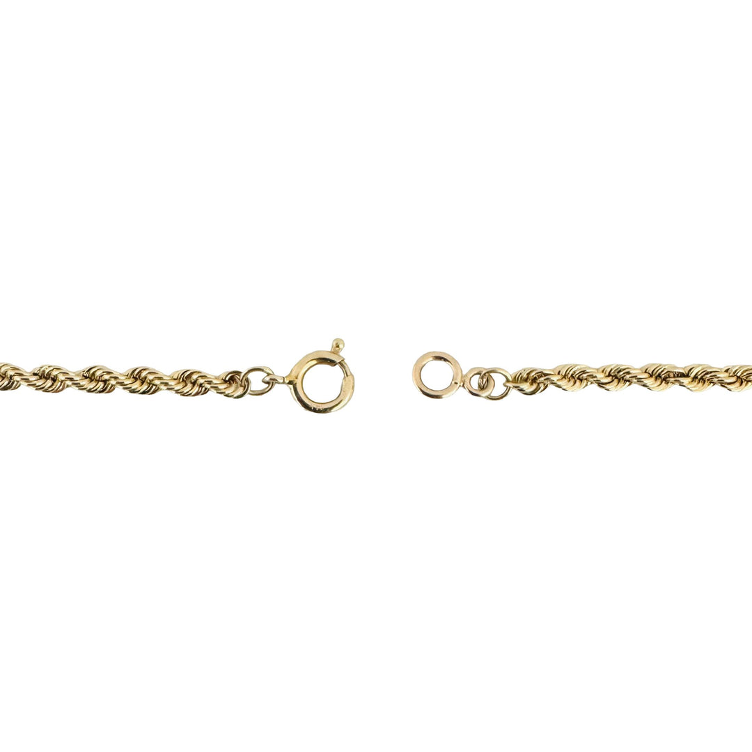 14k Yellow Gold 10g Solid Ladies 2.5mm Diamond Cut Rope Chain Necklace 18"