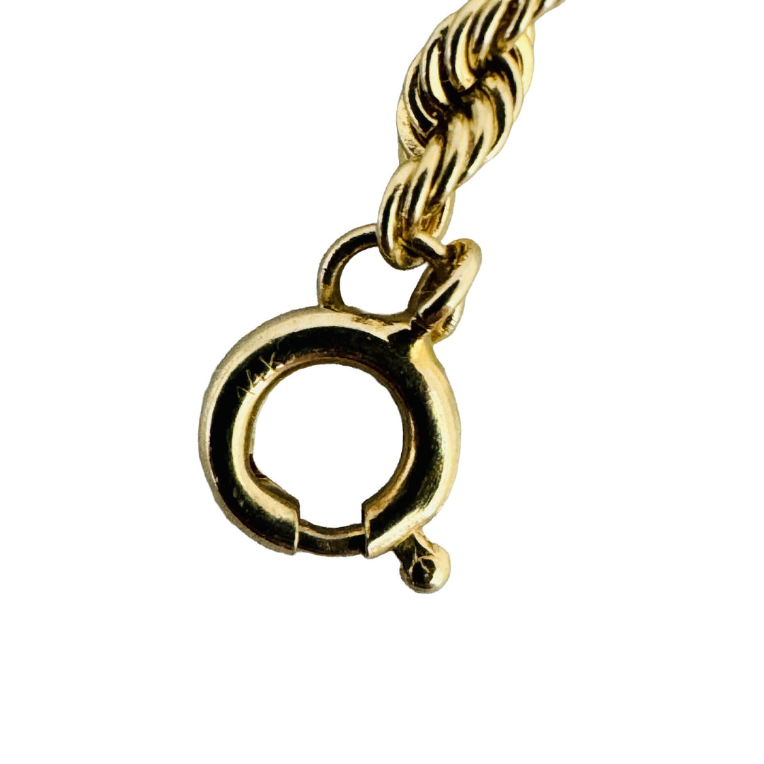 14k Yellow Gold 10g Solid Ladies 2.5mm Diamond Cut Rope Chain Necklace 18"