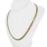 14k Yellow Gold 25.5g Solid 6mm Curb Link Chain Necklace Italy 20.5"