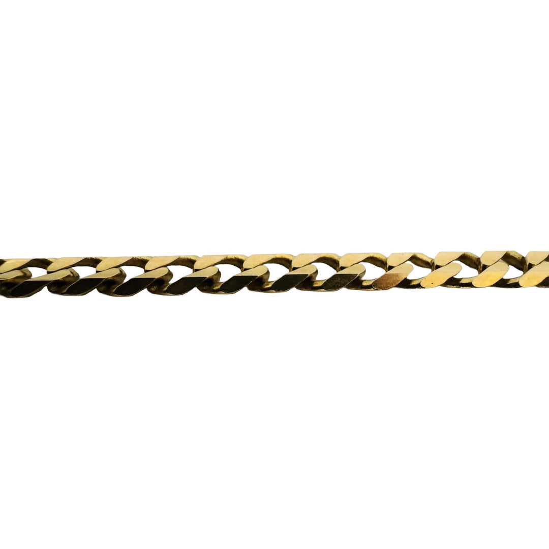 14k Yellow Gold 25.5g Solid 6mm Curb Link Chain Necklace Italy 20.5"