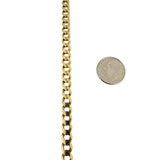 14k Yellow Gold 25.5g Solid 6mm Curb Link Chain Necklace Italy 20.5"