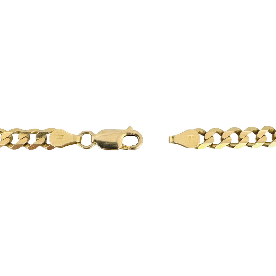 14k Yellow Gold 25.5g Solid 6mm Curb Link Chain Necklace Italy 20.5"