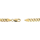 14k Yellow Gold 25.5g Solid 6mm Curb Link Chain Necklace Italy 20.5"
