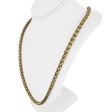 14k Yellow Gold 47.4g Heavy Long 6mm Wheat Link Chain Necklace Italy 30"