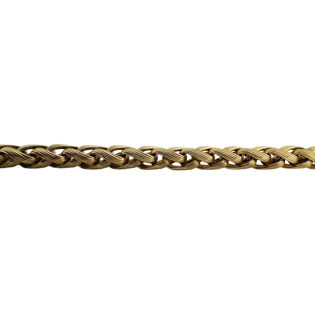 14k Yellow Gold 47.4g Heavy Long 6mm Wheat Link Chain Necklace Italy 30"