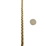 14k Yellow Gold 47.4g Heavy Long 6mm Wheat Link Chain Necklace Italy 30"