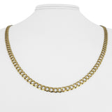 14k Yellow Gold 13.7g Solid Flat 4.5mm Curb Link Chain Necklace 22"
