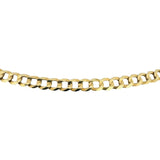 14k Yellow Gold 13.7g Solid Flat 4.5mm Curb Link Chain Necklace 22"