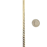 14k Yellow Gold 13.7g Solid Flat 4.5mm Curb Link Chain Necklace 22"