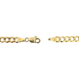 14k Yellow Gold 13.7g Solid Flat 4.5mm Curb Link Chain Necklace 22"