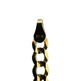 14k Yellow Gold 13.7g Solid Flat 4.5mm Curb Link Chain Necklace 22"