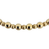 14k Yellow Gold 9.8g Polished & Brushed Ball Bead Necklace 18"