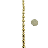 14k Yellow Gold 9.8g Polished & Brushed Ball Bead Necklace 18"