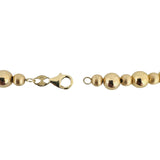 14k Yellow Gold 9.8g Polished & Brushed Ball Bead Necklace 18"