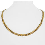 14k Yellow Gold 27g Solid Vintage 4mm Squared Cuban Link Chain Necklace 20"