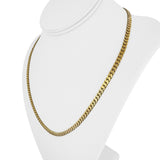 14k Yellow Gold 27g Solid Vintage 4mm Squared Cuban Link Chain Necklace 20"